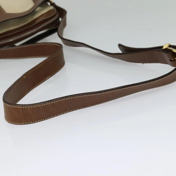 Salvatore Ferragamo Shoulder Bag Canvas Leather Beige Gold Auth bs27826 - Picture 7 of 15